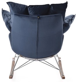 DUKA HOJDACIE KRESLO LIESLIE NAVY BLUE 90X102X85 CM MODRÁ, STRIEBORNÁ 30517