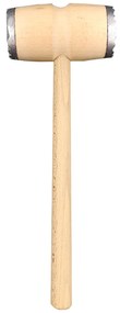 AMADEA Drevená palička na mäso s kovom, masívne drevo, dĺžka 28 cm