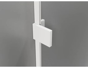 Mexen Lunar Duo, výklopný sprchový kút 90 x 70 cm, 8mm číre sklo, biely profil, 834-090L-070P-20-00