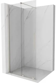 Mexen Velar, sprchová zástena s posuvnými dverami Walk-in 80 x 200 cm, 8mm číre sklo, brúsená oceľ, 871-080-000-03-97