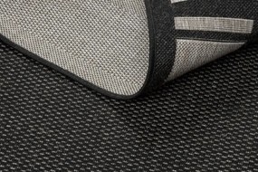 Koberec Floorlux sizal 20195 Čierno/Strieborný