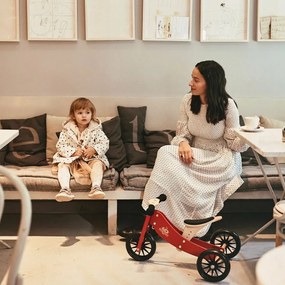 Drevené balančné odrážadlo Tiny Tot 2v1 červená