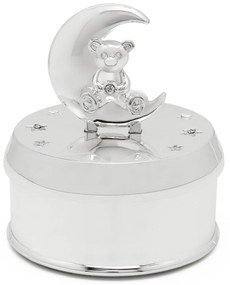 Kovová hracia skrinka ø 7x8 cm Bear and Moon – Zilverstad
