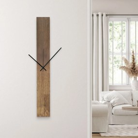 SENTOP | Elegantné drevené nástenné hodiny čierny  I SENTOP MAS019-TERRA-SILVER-60x8 analógové