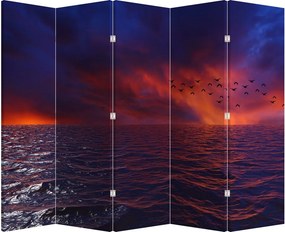 Paraván - More s vtákmi (210x170 cm)
