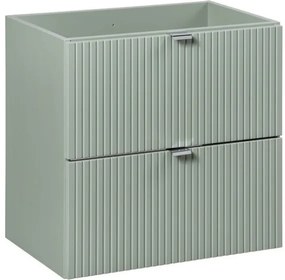 Závěsná skříňka Line Reed Green Dance se zápustným umyvadlem 60 cm zelená/bílá