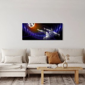 Obraz futbalistu v skoku (120x50 cm)