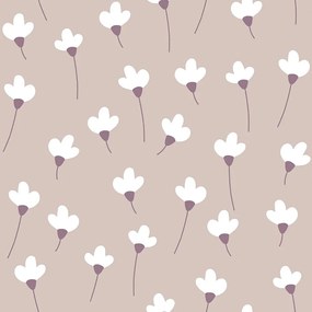 DEKORNIK Simple Daisies On Powder Pink - Tapeta