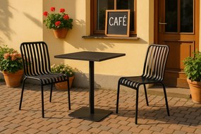 Kovová bistro stolička RIVA, 1+1 ZADARMO, na vonkajšie použitie, zelená