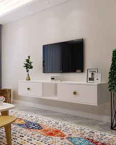 TV stolík/skrinka Zulia 1 (biela). Akcia -19%. Vlastná spoľahlivá doprava až k Vám domov. 1144962