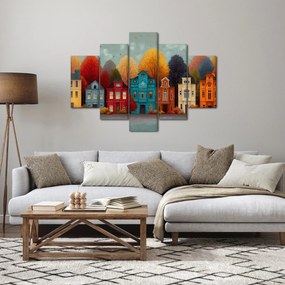 Obraz - Maľované jesenné mesto (150x105 cm)