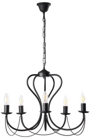 ONLI - Luster na reťazi CANDELA 5xE14/6W/230V čierna
