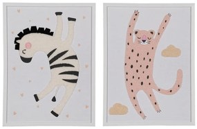 Detské obrázky v súprave 2 ks 30x40 cm Animals – Ixia