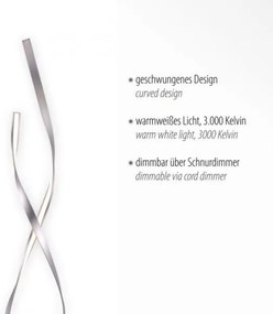 Paul Neuhaus 720-55 - LED Stmievateľná stojacia lampa LINDA LED/27W/230V chróm