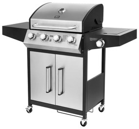 Teesa TSA0251 Plynový gril 5007 MASTER, 5 horákov, 12 kW, čierno-strieborný