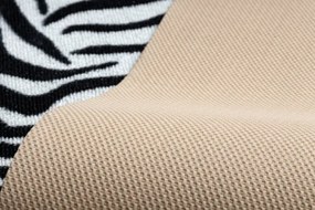 Protišmykový behúň DIGITAL zebra, biely / čierny