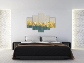 Obraz - Textúra so zlatým dekorom (150x105 cm)