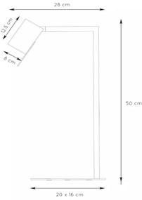 Lucide 03525/01/30 - Stolná lampa LESLEY 1xGU10/35W/230V