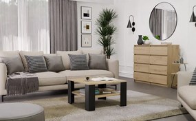 Konferenční stolek Lawa Square 68 cm dub artisan/černý