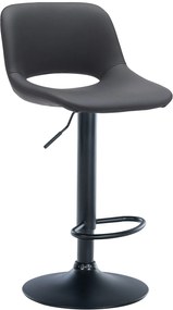 Barová stolička Camden - koženka, čierny rám - Čierna