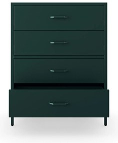 Komoda CARLA, 800 x 1015 x 400 mm, Modern: fľaškovo zelená farba