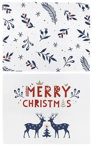 Vianočné látkové prestieranie v súprave 2 ks 45x35 cm Merry Blue Christmas - Butter Kings