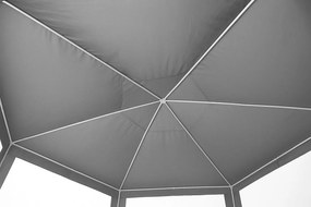 Záhradný pavilónový altánok, 2x2x2 m s moskytiérou, sivý, MultiGarden