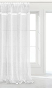 Záclona BOHO na krúžkoch biela 140x250 cm