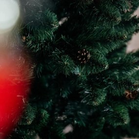 Umelý 3D vianočný stromček BOROVICA smaragdová 180cm so šiškami
