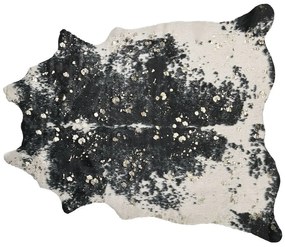 Koberec z umelej kože so škvrnami 130 x 170 cm čierna/biela BOGONG Beliani