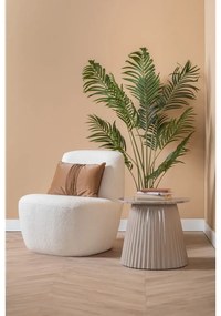 Biele kreslo z textílie buklé Ada – Leitmotiv