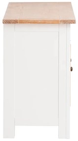 furniture-nabytek.cz - Masívna skrinka pod umývadlo Capera z borovice a MDF, lakovaná, biela a hnedá – 140×45×75 cm