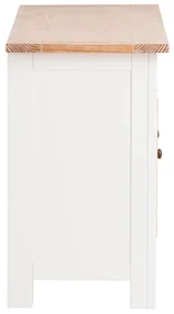 furniture-nabytek.cz - Masívna skrinka pod umývadlo Capera z borovice a MDF, lakovaná, biela a hnedá – 140×45×75 cm