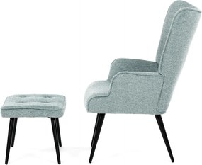 Kreslo ušiak s podnožou ELDORIA PATCHWORK