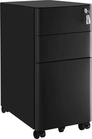 Kartotéka so zámkom, kancelárska skrinka, čierna