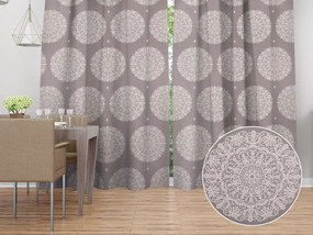 Biante Bavlnený záves Sandra SA-547 Krémové mandaly na béžovosivom 150x240 cm