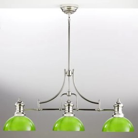 Jupiter 2072 - Luster na tyči PLATINO 3xE27/15W/230V zelená/lesklý chróm