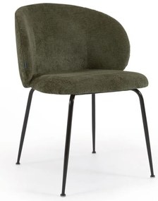 Zelené čalúnené jedálenské kreslo Minna – Kave Home