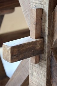 Hnedá lavica z recyklovaného dreva Grimaud - 180*38*45 cm