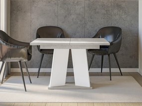 Rozkladací jedálenský stôl 120 cm Jeremias (sivá + biela) (pre 4-6 osôb). Vlastná spoľahlivá doprava až k Vám domov. 1105345