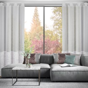 ZÁCLONA NA KRÚŽKOCH MARGARET2 140X250 CM STRIEBORNÁ