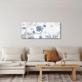 Obraz - Modré labute (120x50 cm)