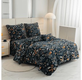 Sada mikroplyšových obliečok THE FOX AND THE HARE tmavozelené + obliečka mikroplyš SOFT 180x200 cm biele, dvojlôžko