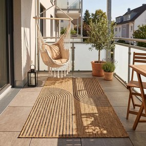 Čierny/hnedý vnútorný a vonkajší koberec 80x150 cm Mira 1453 – Ayyildiz Carpets