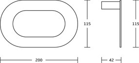 Mexen Adox, prsteňový držiak na uteráky, zlatá lesklá, 7018232-50