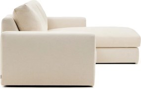 Béžová ženilková rohová pohovka (pravý roh/s leňoškou) Alea – Kave Home