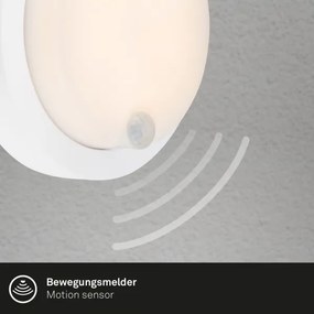 Brilo - LED nabíjateľné vonkajšie nástenné svietidlo s pohybovým senzorom LED/4W/5V 4400 mAh IP44 biele