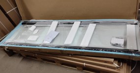 BPS-koupelny Zalamovacie otočné sprchové dvere HYD-JSD01 120 - ROZBALENÉ - čierna/transparent pre inštaláciu do niky - bez vaničky