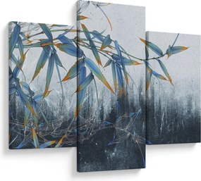Obraz - Bambus na stene (90x60 cm)