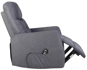 LuxuryForm DESIGN Elektricky polohovateľné televízne kreslo SEMIR - šedé